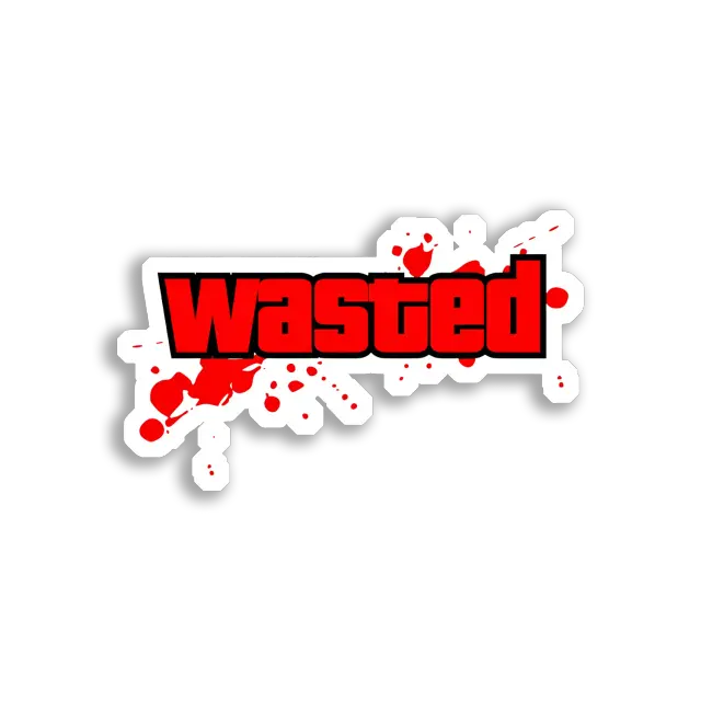 Wasted Meme Sticker Image Sticker