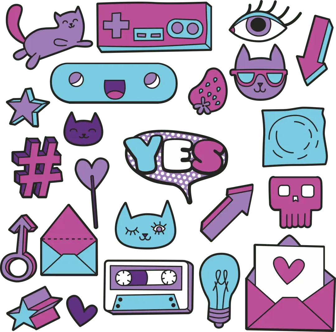 Mode Sommer VSCO-Sticker-Set