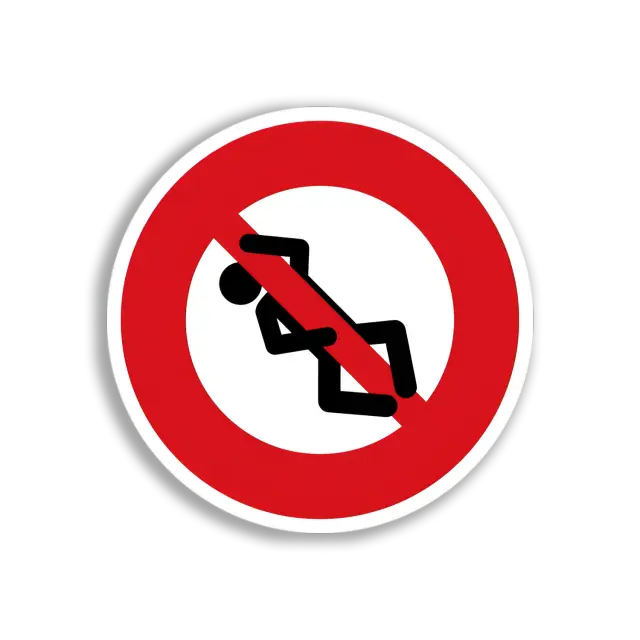 Herumlungern verboten Schild-Sticker