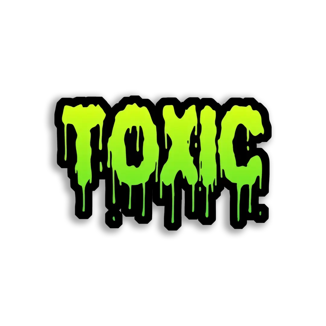 Toxic Green Goo Dripping Down Sticker