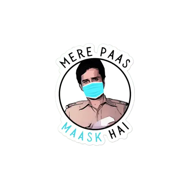 Mere Paas Maask Hai Sticker