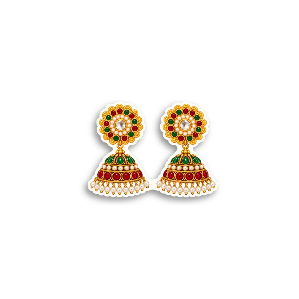 Jhumka-Ohrringe Sticker