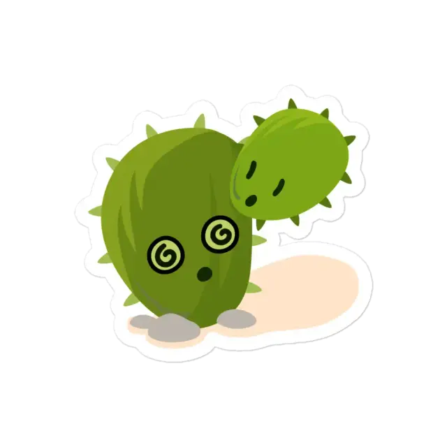 Two-Headed Cactus Sticker