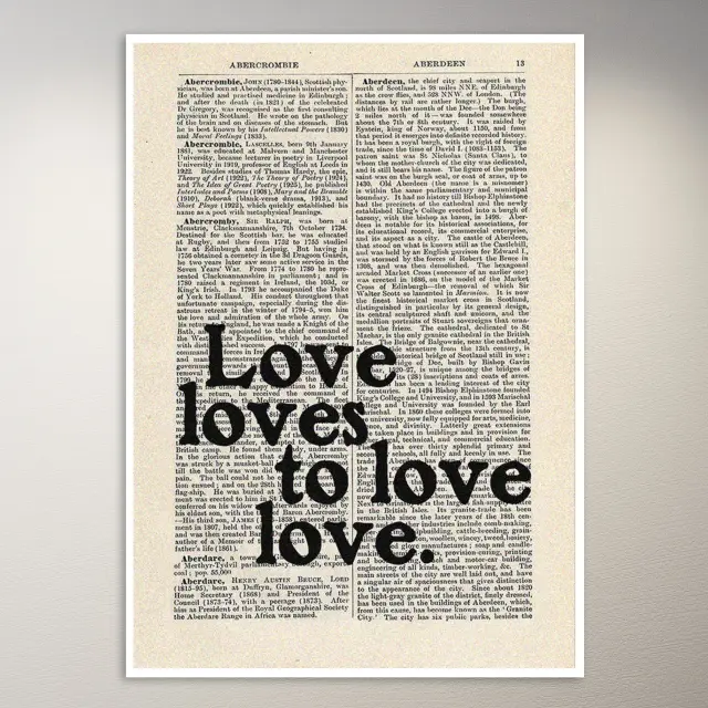 Love loves to love love. | Ästhetik-Poster