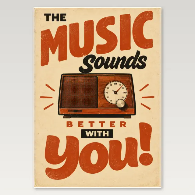 Music Sounds Better A4-Poster