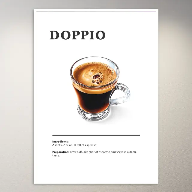 Doppelter Espresso-Shot Poster