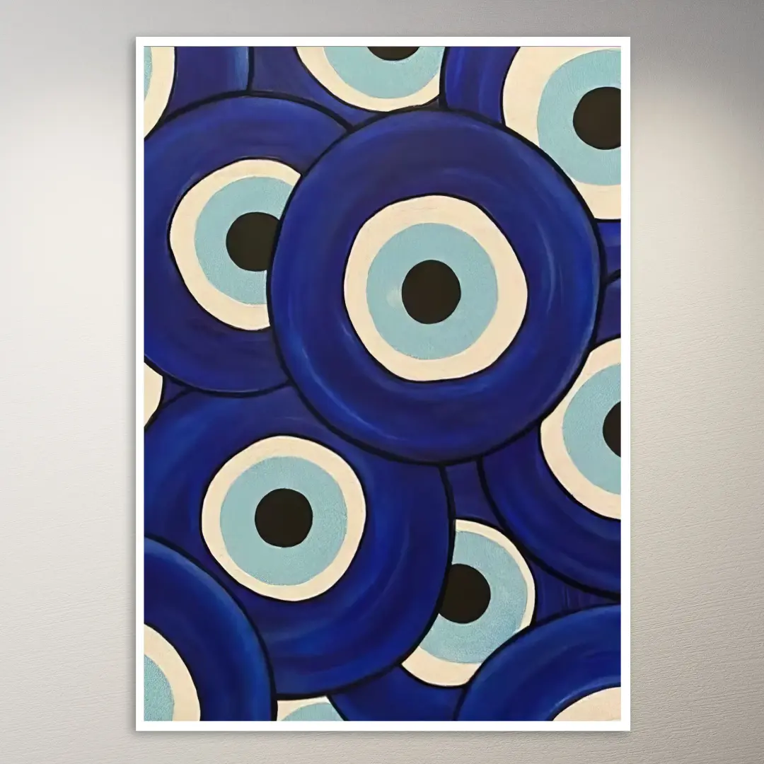 Gemälde mit blauem Augen-Amulett Poster