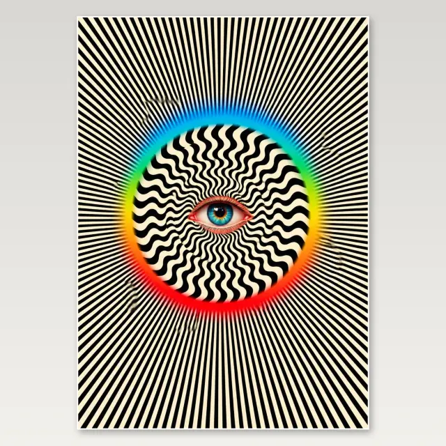 Hypnotic Eye Disc A4 Poster