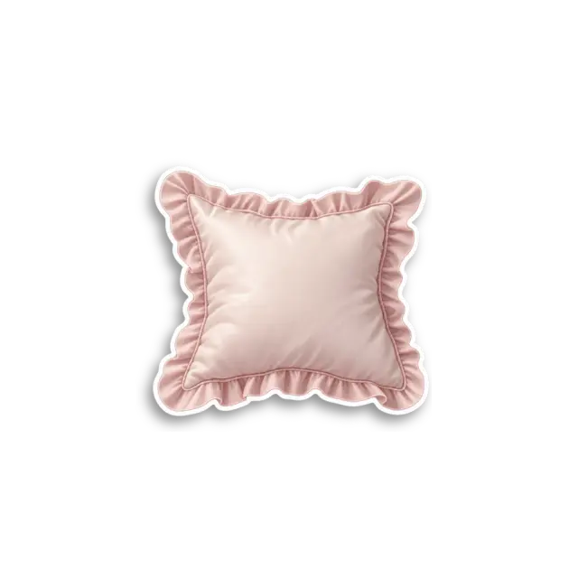 Zartrosa Kissen Sticker
