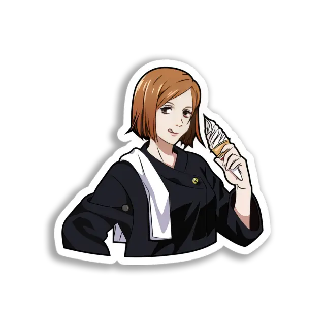 Chef Eating Ice Cream Sticker