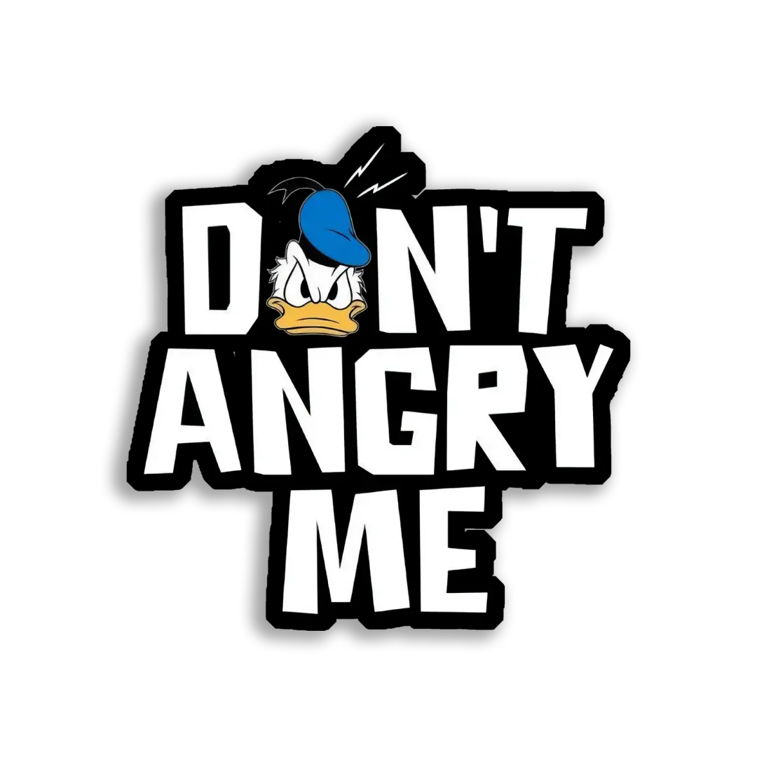 Don't Angry Me, Donald Duck Sticker