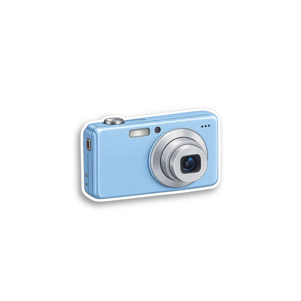 Blue Digital Camera Sticker