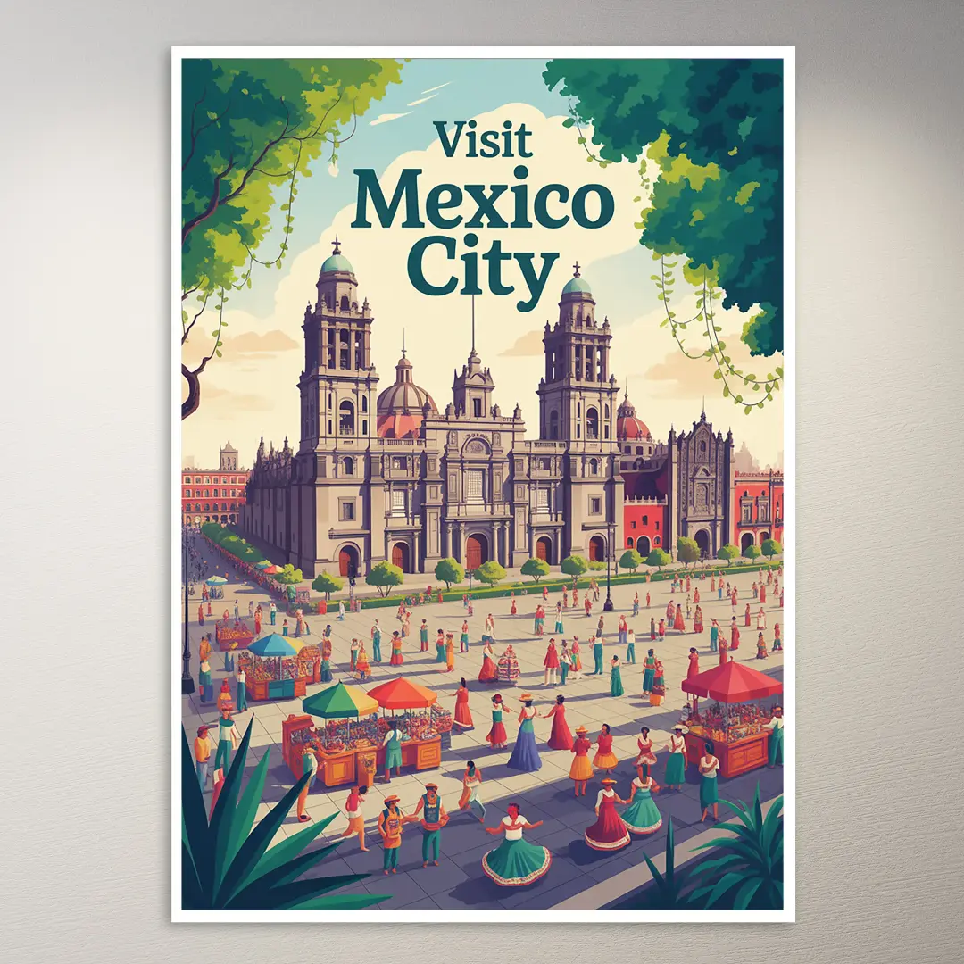 Mexiko-Stadt Reiseposter