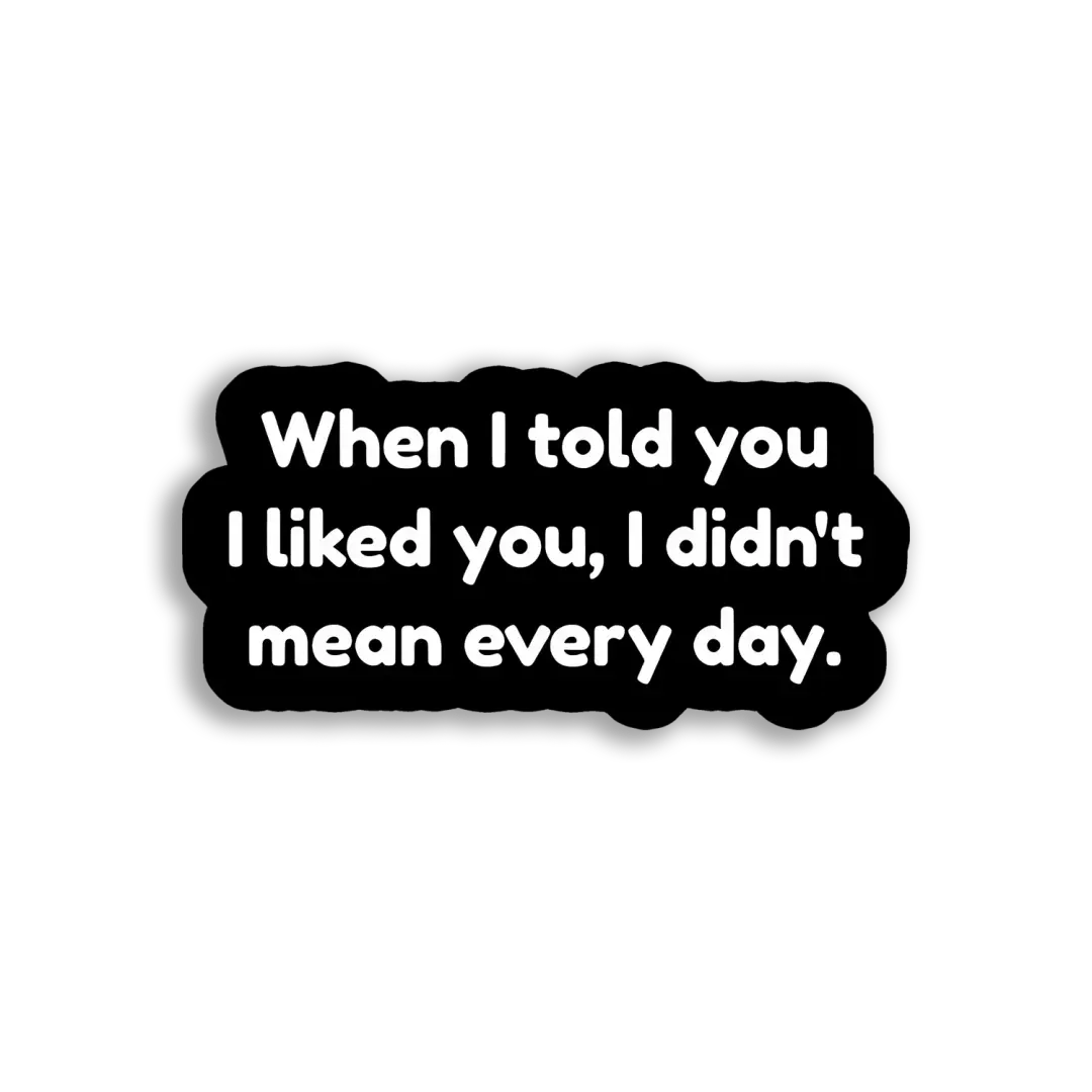 I Liked You, Not Every Day Sticker