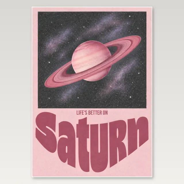 在土星更好 A4 海報