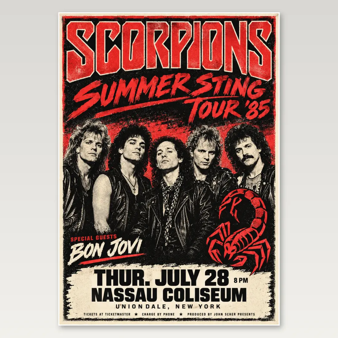 Scorpions Summer Sting A4 Poster