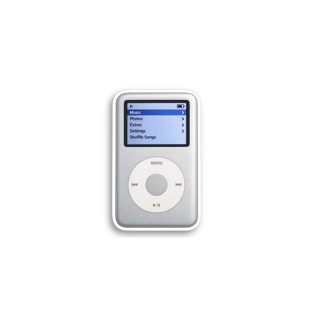 Blauer MP3-Player Sticker