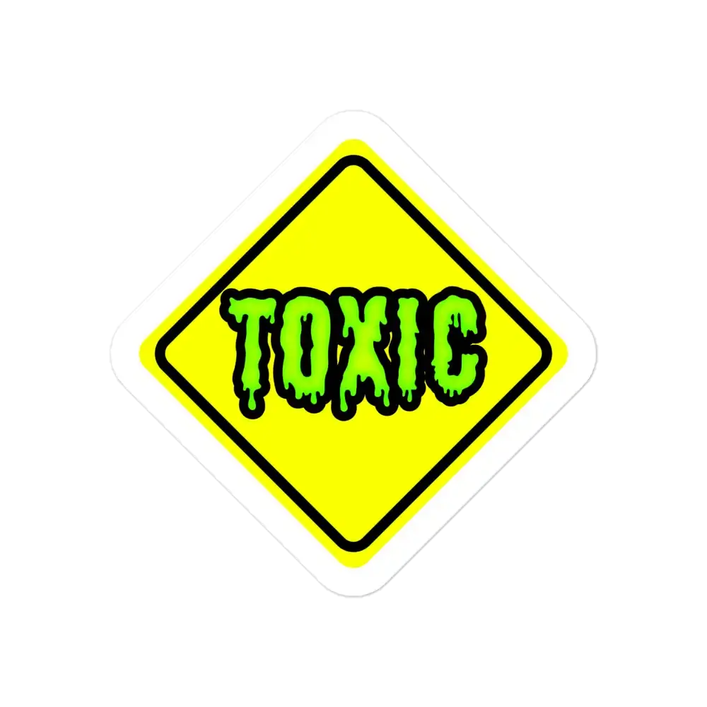 Toxic Road Sign Sticker
