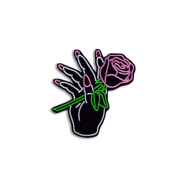 Neon Flower in Hand Sticker