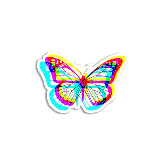 Glitch butterfly Sticker