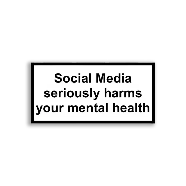 Social Media Harms Mental Health Sticker