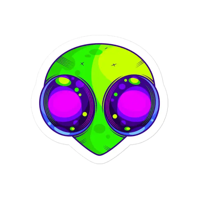 Großäugiger Alien Sticker