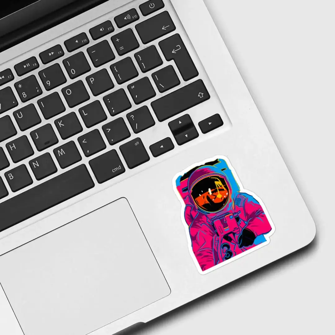 Psychedelischer Regenbogen-Astronaut Sticker