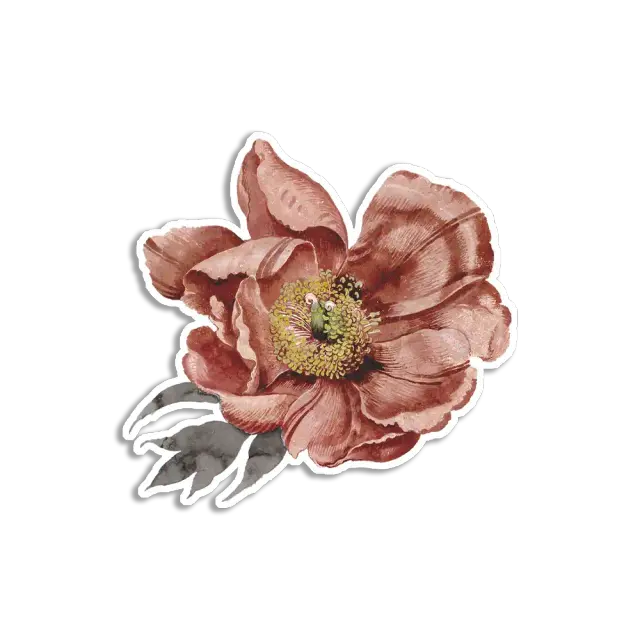 Vintage rosa Blume Sticker