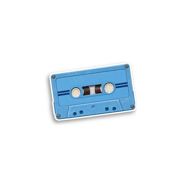 Blaue Kassette Sticker