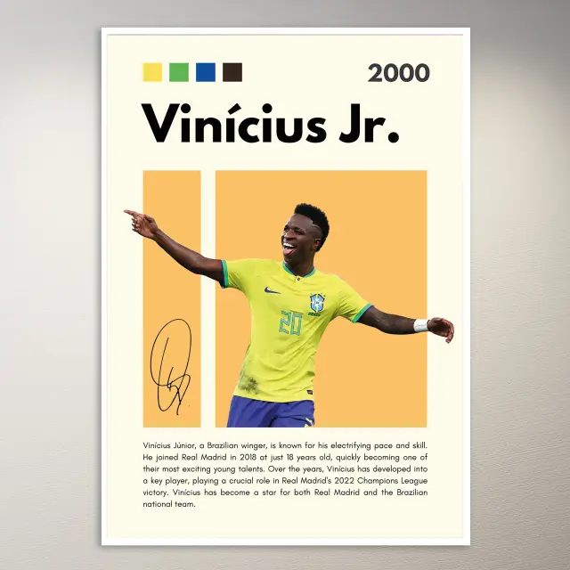 Vinícius Jr. 2022 Porträt Poster