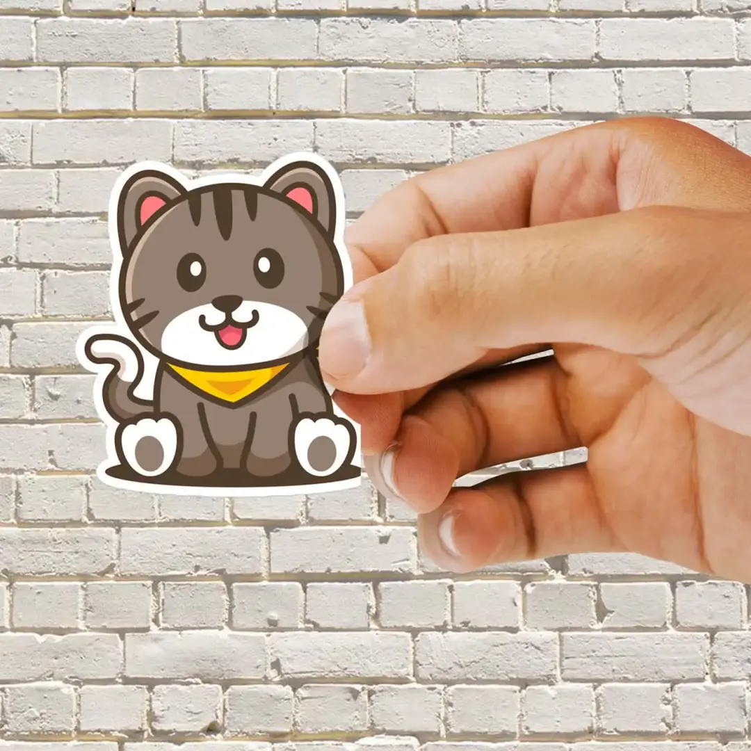 Adorable Cat Sitting Sticker
