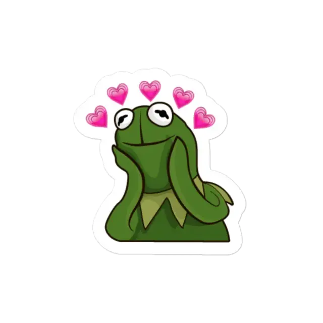 Kermit der Frosch verliebt Meme-Sticker