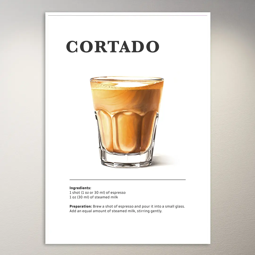 Cortado Kaffeegetränk-Poster