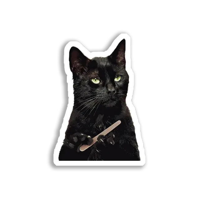 This Black Cat Has Claws Sticker