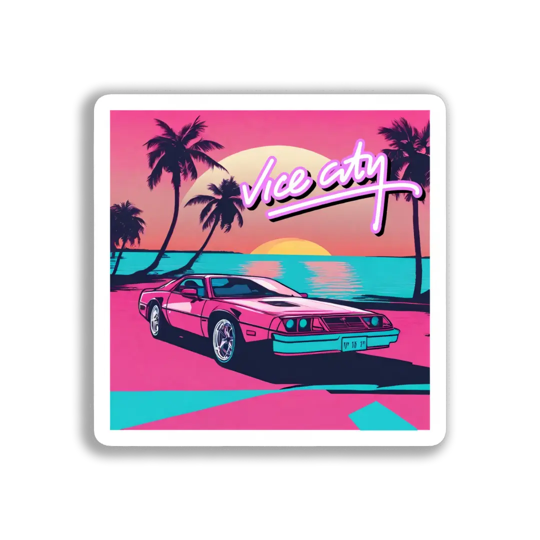 Cruising in Vice City Sticker