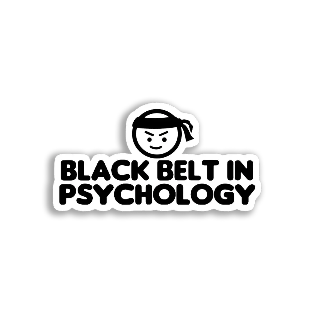 Schwarzer Gürtel in Psychologie Sticker