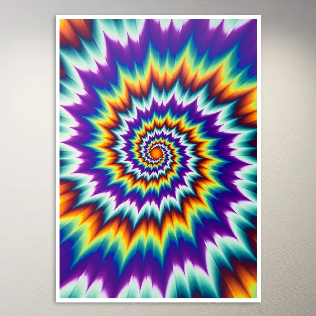 Psychedelische optische Täuschung Poster