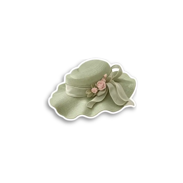 Sage Green Hat Sticker