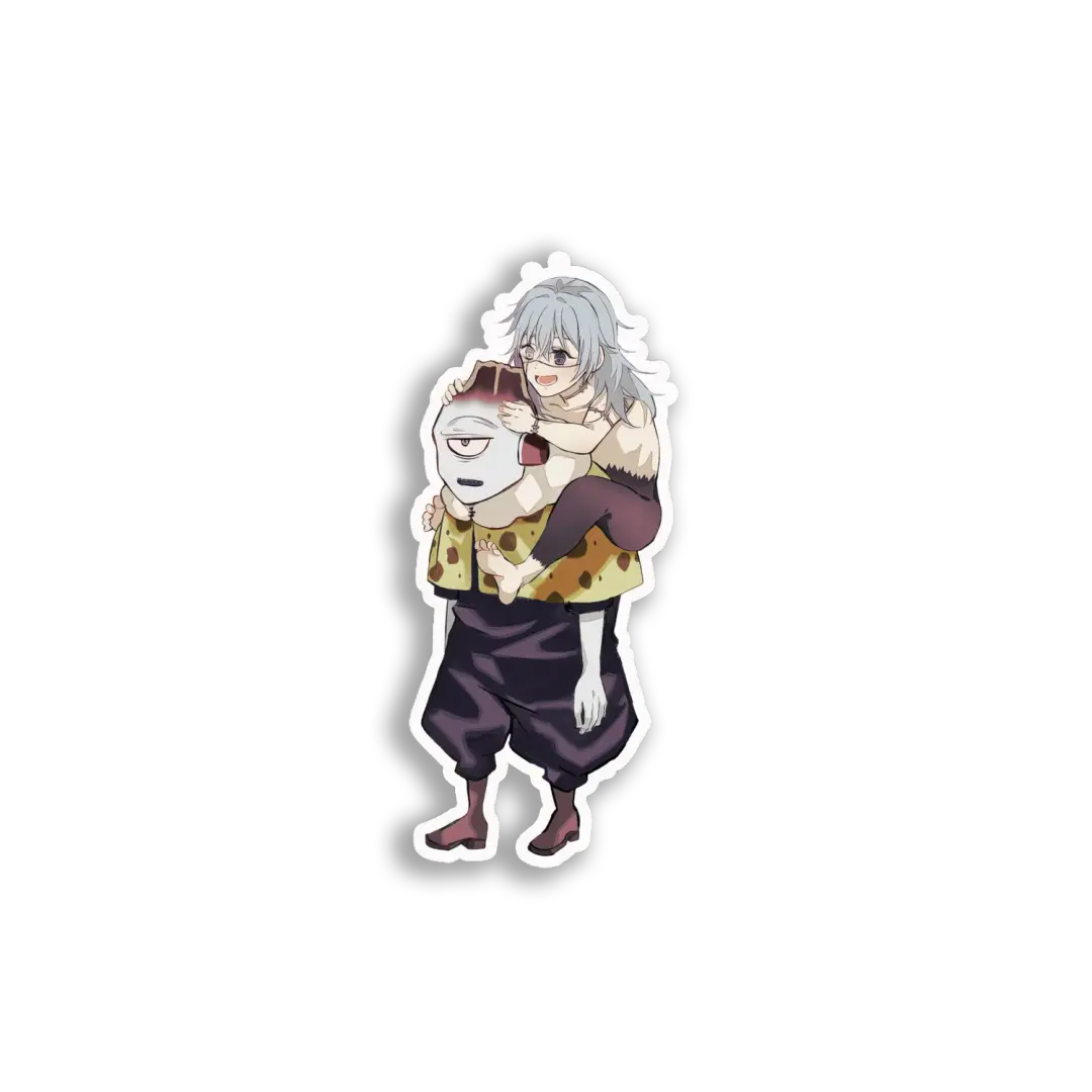Girl Riding Cyclops Creature Sticker