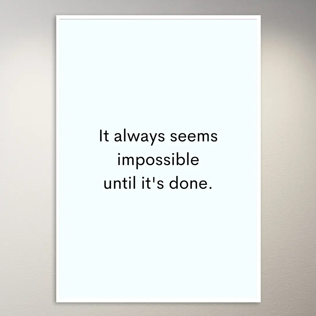Motivational Quote Wall Poster