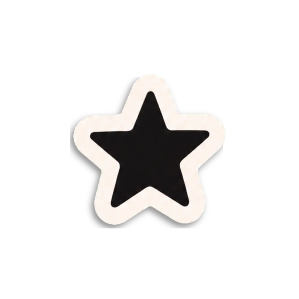 Single Black Star Sticker