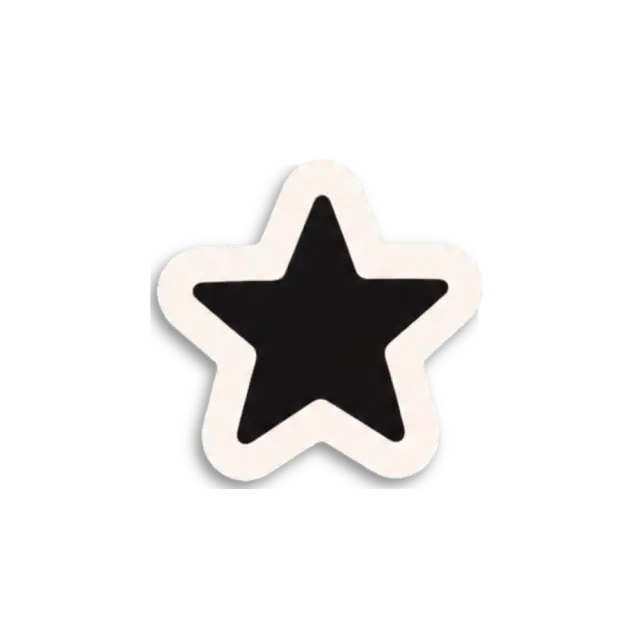 Single Black Star Sticker
