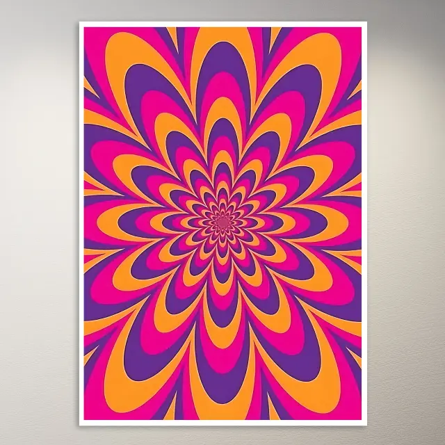 Psychedelische optische Täuschung Poster
