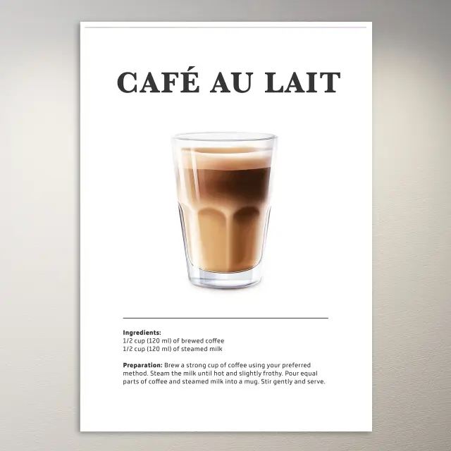 Cafe Au Lait Drink Poster