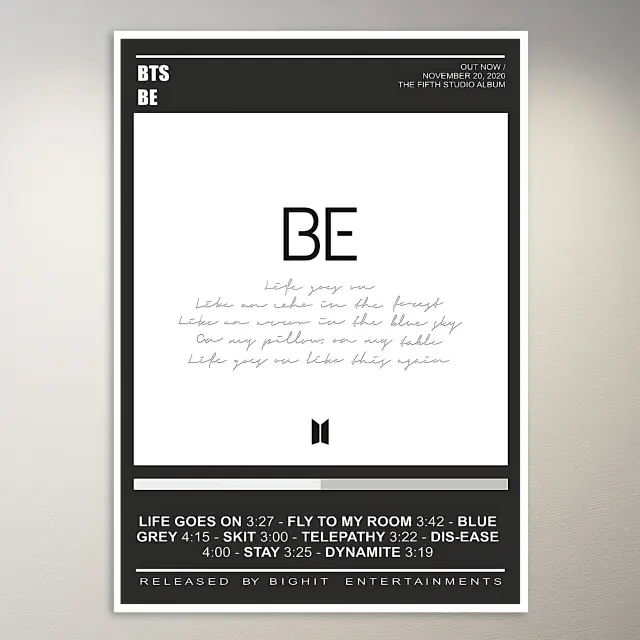BTS Be Albumcover-Poster | K-Pop-Poster | BTS-Poster