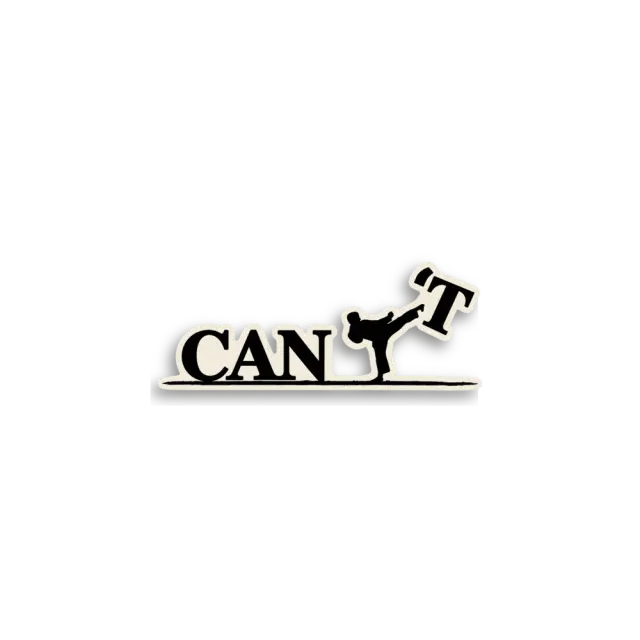 Cant Kick Typografie-Sticker