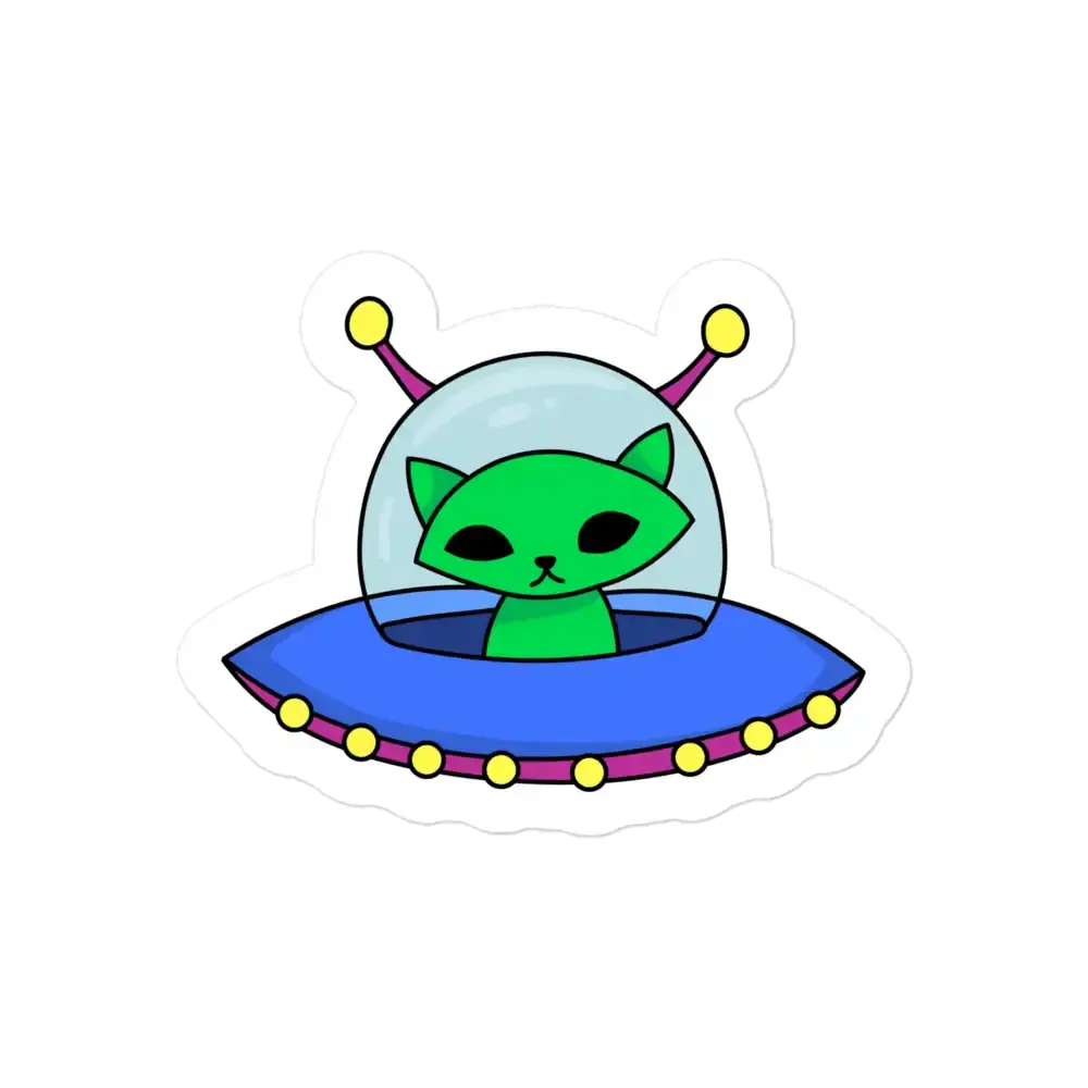 Katzen-Alien Sticker