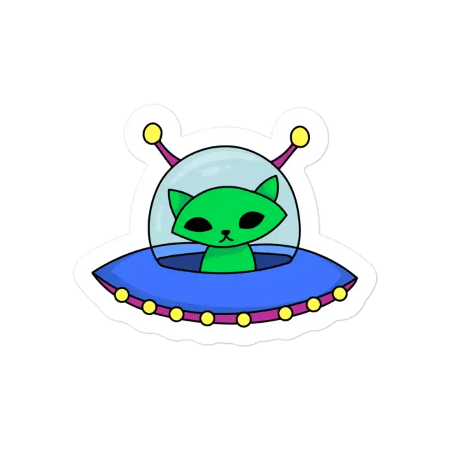 Katzen-Alien Sticker