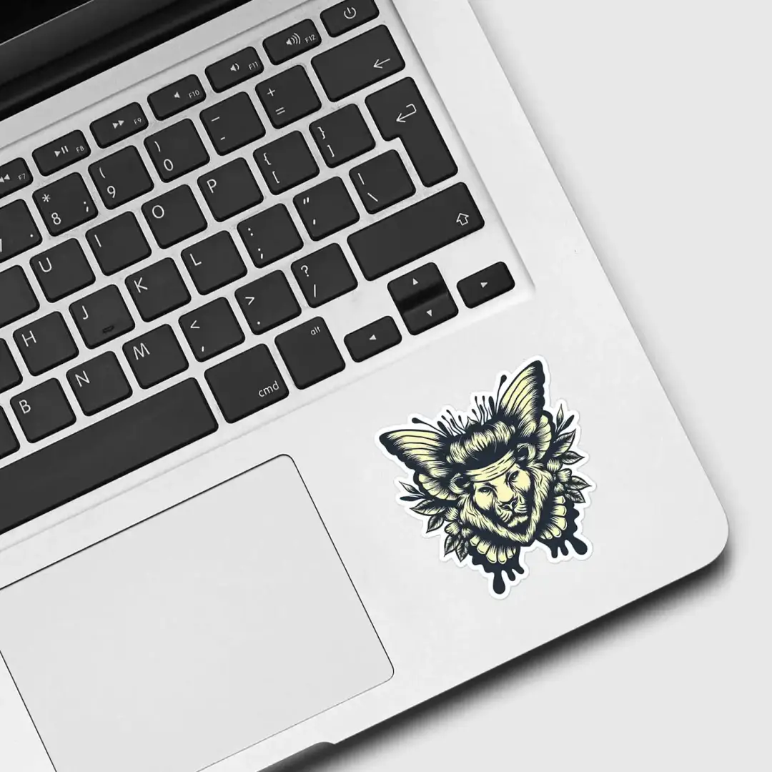 Lion Butterfly Sticker