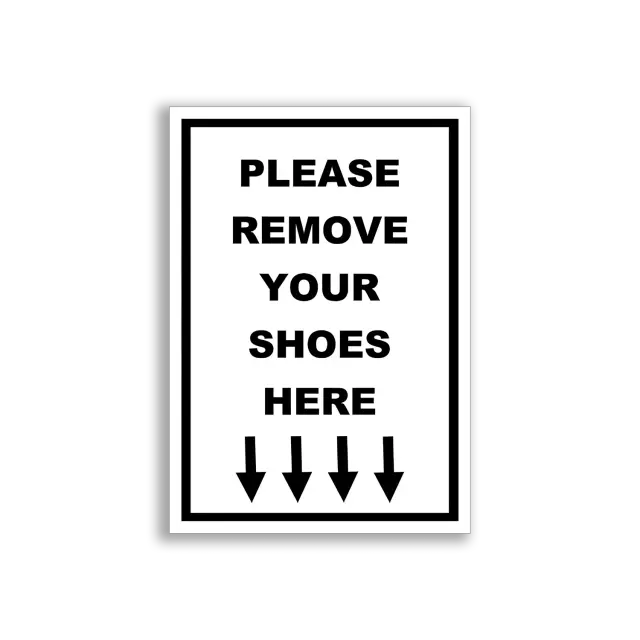 Bitte hier Schuhe ausziehen Sticker